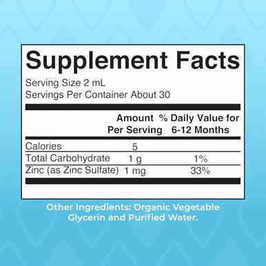 Maryruth'S Maryruth Organics Organic Infant Ionic Zinc Liquid Drops Zinc Sulfate For Immune Support Organic Glycerin Antioxidant Vegan Formulated For Babies Ages 6-12 Months 1 Month Supply 2 Fl Oz
