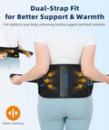 Comfytemp Cordless Heating Pad With Back Brace For Lower Back Fsa Eligible Hsa Portable Wireless Wearable Heated Rechargeable Lumbar Support Fathers Day Dad s 3 Heat 3 Timer 52""(No Massage)