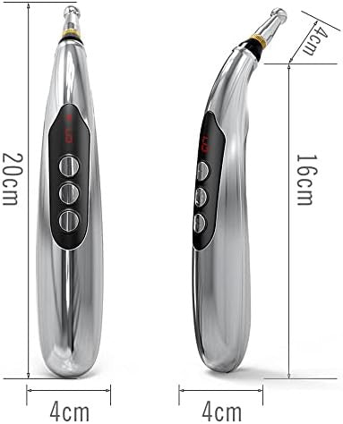Lkhsyan Acupuncture Pen 5-In-1 Powerful Meridian Energy Pen For Pain Relief With 3 Massage Heads Usb Rechargeable (Includes Massaging Gel)