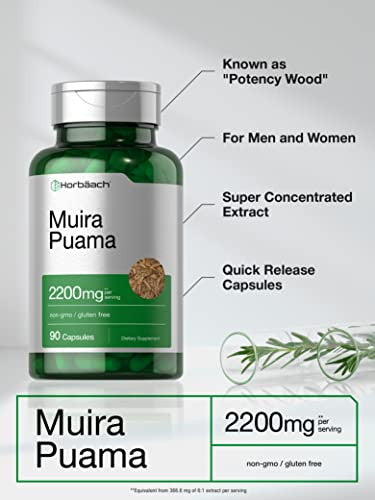Horbaach Muira Puama Root Extract 90 Capsules