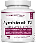 Pescience Symbiont-Gi Zinc Carnosine Pepzin Gi & Shelf Stable Probiotic Capsules Digestive Enzyme Supplement For Women And Men With Slippery Elm Bark 30 Day Supply