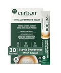 Carbon Sweeteners PreBiotic Stevia Powder Sweetener Packets with 2000mg of Inulin Per Packet Good Source of Daily Prebiotics That Supports Improved Gut Health 30 Count (Pack of 1)