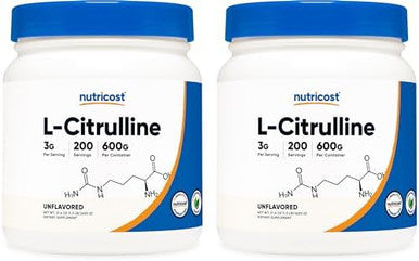 Nutricost Pure Lcitrulline (Base) Powder (600 Grams) (2 Bottles)