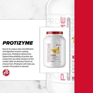 Metabolic Nutrition Protizyme 100 Whey Protein Powder High Protein Low Carb Low Fat Whey Protein Digestive Enzymes 24 Essential Vitamins And Minerals 4 Pound (52 Ser)