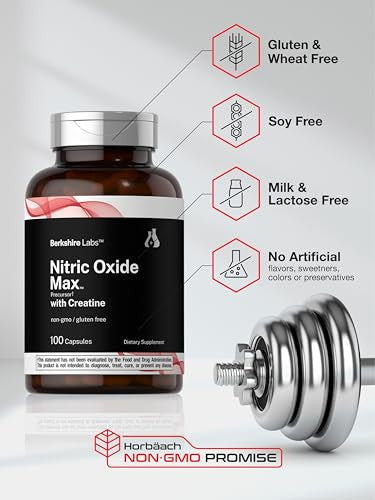 Horbaach Nitric Oxide Supplement With Creatine 100 Capsules