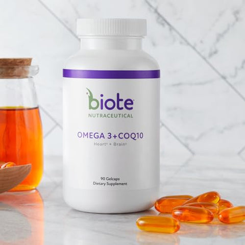 Biote Nutraceuticals - Omega 3 Coq10 - Heart Brain (90 Gel Caps)