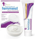 Femmesil Cream, Vaginal Yeast Infection Treatment For Women + Vaginal Soap Bar 2-Product Kit, Natural Antifungal Cream To Relieve Feminine Itch & Irritation (1Oz Tube & 75G Soap)