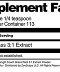 Terravita Extra Strength Couch Grass Root 3:1 Extract Powder (4 Oz, Zin: 511225) - 3 Pack