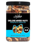 JaybeeÃƒÂ¢Ã¢â€šÂ¬Ã¢â€žÂ¢s Unsalted Mixed Nuts | 32 oz | Gourmet Roasted Deluxe Nut Mix with Cashews, Almonds, Pecans, Hazelnuts, Brazil Nuts (No Peanuts) | Keto, Vegan Friendly, Kosher, Healthy Snacks