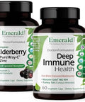 Emerald Labs Bundle With Deep Immune Health (60 Veg Caps) & Elderberry Plus (60 Veg Caps) - Immune Support With European Elderberry Extract, Vitamin C, Maitake Gold Mushrooms, Meriva Turmeric & More