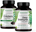 Emerald Labs Bundle With Deep Immune Health (60 Veg Caps) & Elderberry Plus (60 Veg Caps) - Immune Support With European Elderberry Extract, Vitamin C, Maitake Gold Mushrooms, Meriva Turmeric & More