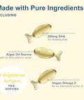 Micro Ingredients Kids Omega-3 Fish Oil 240 Veggie Softgels Vegan Omega 3 With 200Mg Dha Lemon Flavored Fish Oil Alternative From Algae Oil No Fishy Smell Or Aftertaste