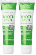 American Biotech Labs Silver Biotics Tooth Paste Silversol Ag'"O'" 20 Ppm Nanosilver Infused + Abovesea Coral Calcium Naturally Whitening Flouride Winter Mint 4 Oz