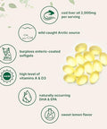 Micro Ingredients Cod Liver Oil 2000Mg Per Serving 360 Softgels Burpless Lemon Flavored Rich In Omega 3 Vitamins A & D3 Epa Dha Wild Caught Arctic Deep Sea Fish Heart Brain & Immune Supplement