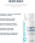Revive Md Cortisol Manager 90 Vegetarian Capsules - Cortisol Supplement With Magnesium & L-Theanine Support Health Focus Energy Fatigue & Adrenal Gland Function - Vegan & Gluten-