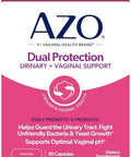 Azo Dual Protection Urinary + Vaginal Support Prebiotics And Probiotics For Women Starts Working Within 24 Hours Nongmo 30 Count