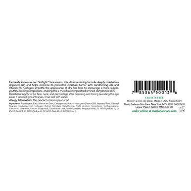 Mario Badescu Hydro Emollient Face Cream With Collagen Vitamin A & E And Peanut Oil Protect Against Moisture Loss Travel Face Moisturizer For Dry Skin 1 Oz