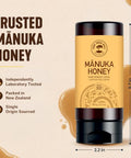 One Tree Hill New Zealand Manuka Honey, MGO 100+ Certified Raw Manuka Honey, Monofloral, 100% Pure Single-Origin, Squeeze Bottle for Toast, Yogurt, Oatmeal, Baking - 12.3 oz (350 g)