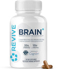 Revive Md Brain Supplement For Memory & Focus Stimulant-Free Nootropic Formula For Cognitive Health With Niacin Vitamins B6 & B12 Acetyl-L-Carnitine Hcl & Alpha-Gpc 150 Capsules (30 Servings)