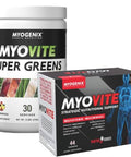 Myogenix Myovite Super Greens Powder & Myovite Multivitamin Bundle Complete Daily Nutrition With Organic Greens & Essential Vitamins Support Energy Digestion Recovery & Overall Wellness