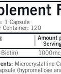 dBiotin 1000 mcg Capsules Hypo 120 count