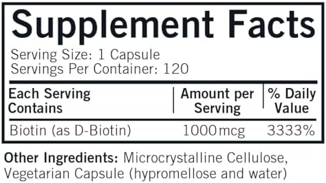 dBiotin 1000 mcg Capsules Hypo 120 count