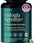 Etta Vita Organic Fadogia Agrestis 600Mg For Natural Test Support (2X More Pure - 3X More Absorbent) Athlete Approved - Supports Muscle Growth & Recovery Healthy Energy Levels Drive Stamina & Mood 60Ct