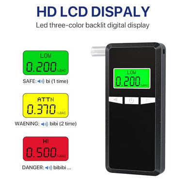 Layfitty Breathalyzer2026 Upgraded Alcohol Tester With Blue Lcd Digital DisplayPortable Alcohol Tester For Home Or Party Use With 10 Mouthpieces
