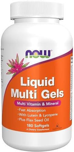 Now Foods Supplements Liquid Multi Gels With Lutein And Lycopene Plus Flax Seed Oil 60 Softgels