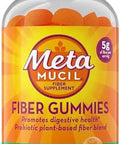 Metamucil Fiber Gummies For Adults No Sugar Added Orange Flavor 5G Prebiotic Plant Based Fiber Supplement Blend 120 Count