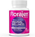 Florajen Womenâ€™S Triple-Action Probiotic - Prebiotic + Probiotic + Cranberry For Vaginal Digestive & Immune Support - Fast-Acting - Clinically-Studied - Gluten- & Vegan - 30-Count
