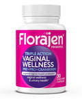 Florajen Women S Triple-Action Probiotic Prebiotic Probiotic Cranberry For Vaginal Digestive & Immune Support - Fast-Acting - Clinically-Studied - Gluten-Free & Vegan 30-Count