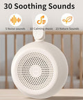 Easysleep White Noise Sound Machine Portable Sleep Machine For Baby Adult With 30 Soothing Sounds 12 Night Light Colors 4 Timer Memory Function Rechargeable Noise Machines For Sleeping Office