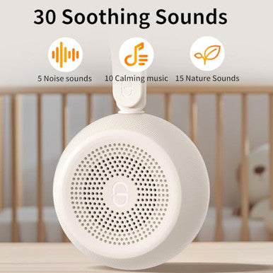 Easysleep White Noise Sound Machine Portable Sleep Machine For Baby Adult With 30 Soothing Sounds 12 Night Light Colors 4 Timer Memory Function Rechargeable Noise Machines For Sleeping Office