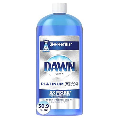 Dawn Dish Soap Direct Foam Dishwashing Foam Refill Fresh Rapids Scent 30.9 Fluid Oz (Pack Of 6)