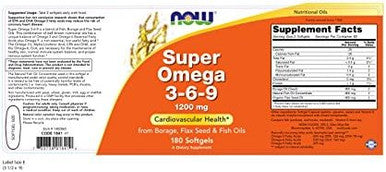 Now Foods Super Omega 369 Softgels 1200Mg 180Count