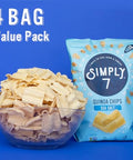 Simply 7 Quinoa Chips Sea Salt 3.5oz (Pack of 4) GlutenFree Vegan Snack PlantBased Crunchy Chips NonGMO Low Calorie NutFree Healthy Vegetable Snack Alternative