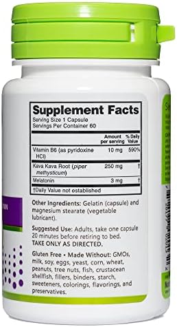 Nutribiotic â€“ Metarest 60 Capsules 3 Mg Melatonin & 250 Mg Kava Root To Support Restful Sleep Highly Absorbable Drug- Sleep Support Gluten- & Made Without Gmos Or Preservatives