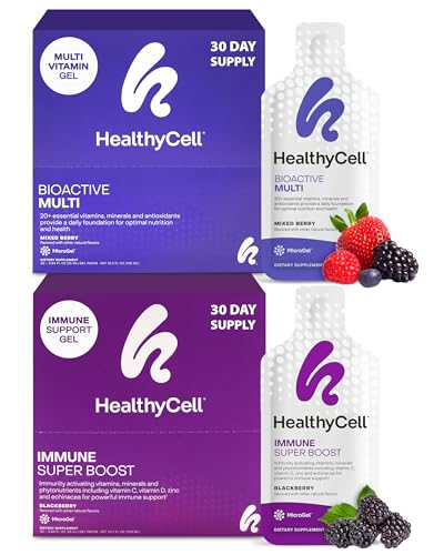 Healthycell Immune Super Boost Supplement + Bioactive Multivitamin for Women and Men Bundle