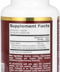 California Gold Nutrition Reishi (Ganoderma Lucidum) Full Spectrum Organic 600 Mg 90 Veggie Capsules