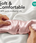 Litbear Silk Sleep Mask For Women Adjustable 100% Mulberry Silk Sleeping Eye Mask For Side Sleeper Total Blackout Eye Cover For All Night Sleep Travel Office Or Napping (Pink)
