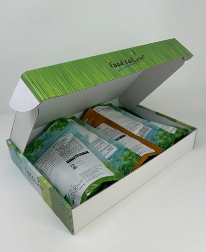 Food to Live Organic Superfoods in a Gift Box - A Variety Pack of Pumpkin Seeds, Hemp Seeds, Chia Seeds, Golden Flax Seeds, and Cacao Nibs