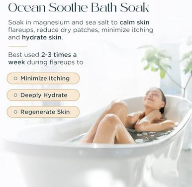 Abundant Natural Health Ocean Soothe Flare Relief Bath Soak with Highly Concentrated Pure Magnesium Salts and Lavender Oil to Help Relieve Problematic and Dry Skin, Safe for Sensitive Skin, 500mL