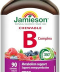 Jamieson Delicious Chewable Formula B Complex Berry Bliss 90 Tablets