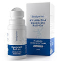 Be Bodywise Deodorant Roll On. Aluminum Alcohol . With Aha Bha Lactic Acid Mandelic Acid. Prevents Odor Reduces Pigmentation. Probiotic Toner For Women. Floral Scent. 1.7 Oz