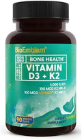 BioEmblem Vitamin D3 K2 (5000IU and 200mcg) and Women's Multivitamin