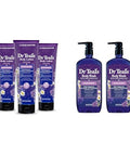 Dr Teal'S Sleep Body Lotion (Pack Of 3) & Body Wash (Pack Of 2) Bundle With Melatonin Lavender & Chamomile
