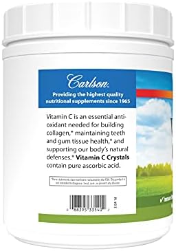 Carlson NonGMO Vitamin C Crystals 2000 mg Vitamin C Powder Immune Support Antioxidant 35 oz (1000 g)