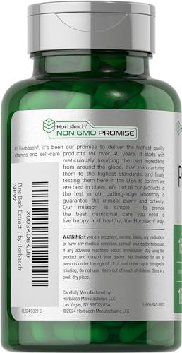 Horbaach Pine Bark Extract Capsules 120 Count