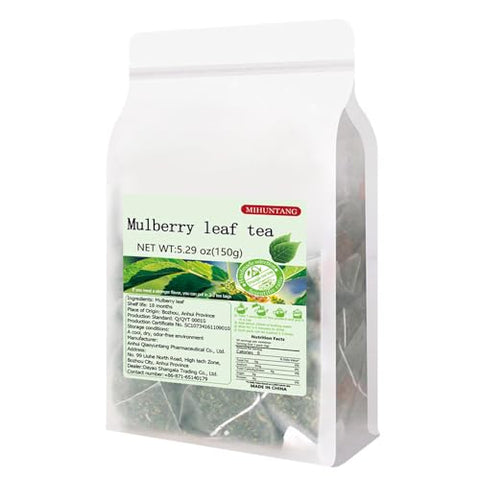 Mulberry leaf Tea 5.29 ozÃ¯Â¼Ë†3gÃƒâ€”50 packetsÃ¯Â¼â€°White Mulberry Leaf TeaBag Sun-Dried Loose Leaves Sang Ye